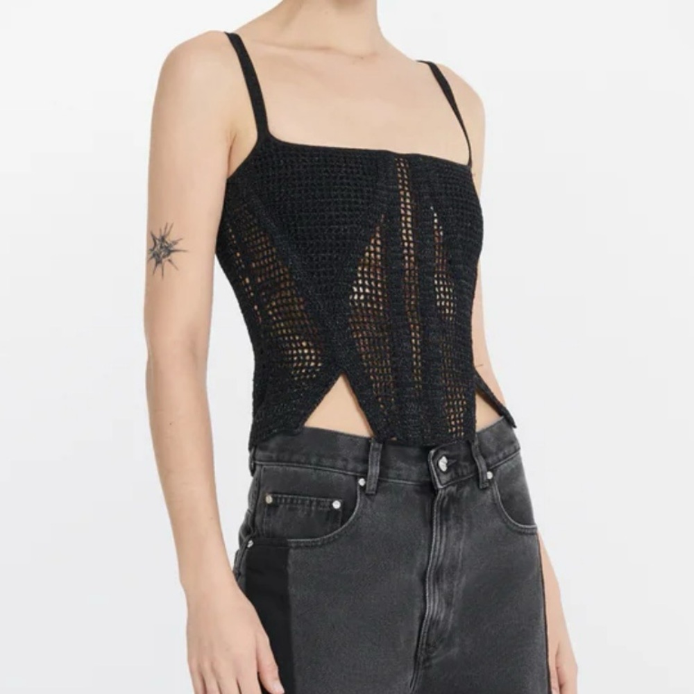 NWT Dion Lee crochet knit corset small